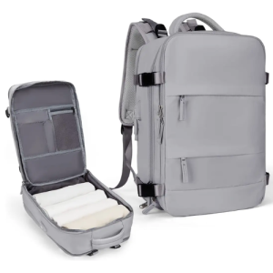 MOCHILA VIAJE DE MANO CARRY ON 45x30CM GRIS CON BOLSA